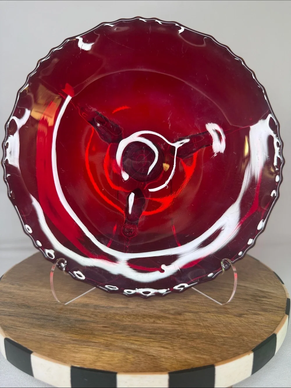 Art Glass 3-Footed Flared Bonbon/Candy Dish